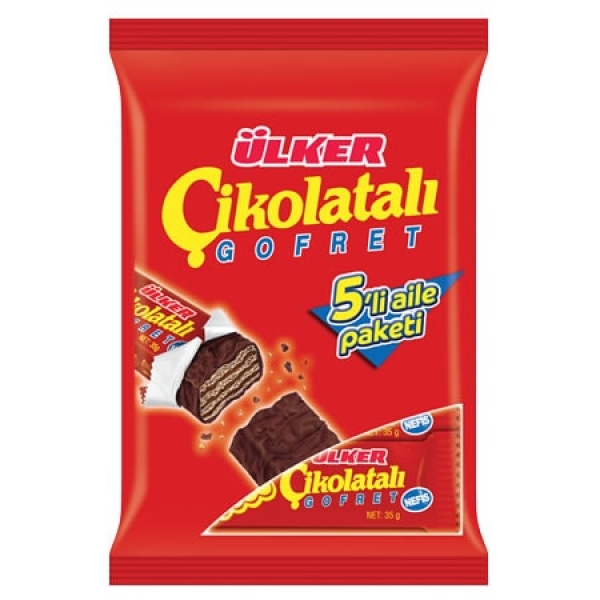 Ülker Schokoriegel 5 Stk. (Cikolatali Gofret 5 li Paket)