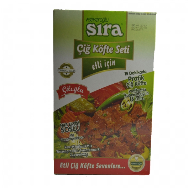 Sıra Çiğ Köfte Seti Etli 600 g