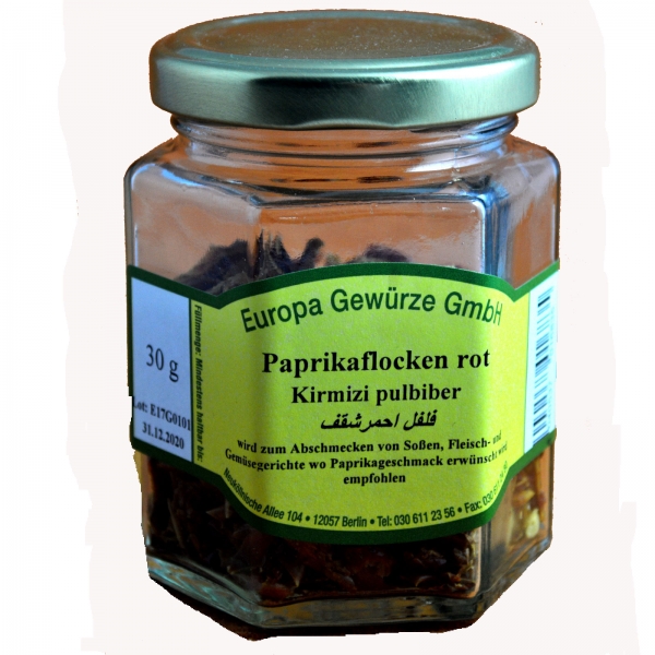 Europa Gewürze Paprikaflocken (rot) 30 g