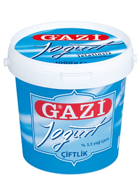 Gazi Çiftlik Yoğurt %3,5 Yağlı 1000 g